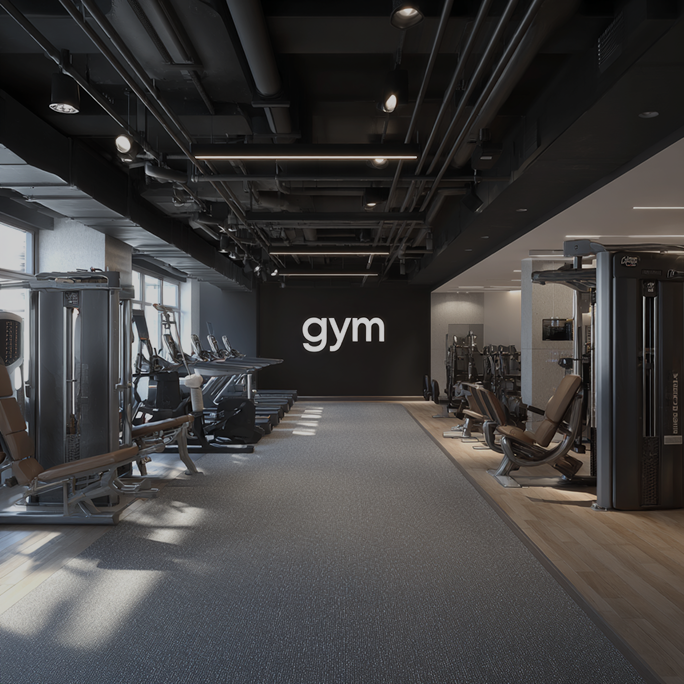 Modern gym interior